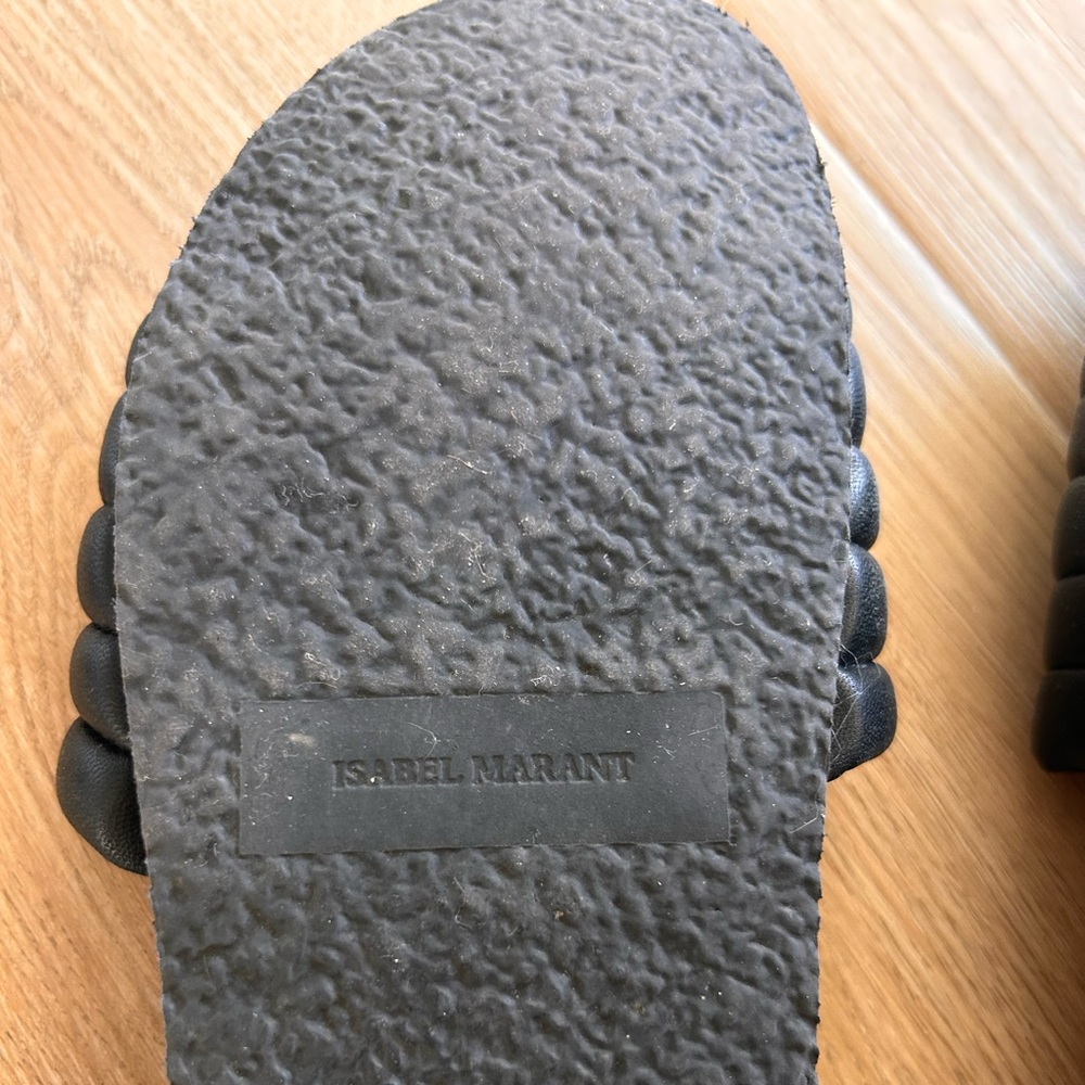 Isabel Marant Black Hellea Quilted-Leather Slide Sandals - Women’s EU Size 36 - Picture 4 of 9